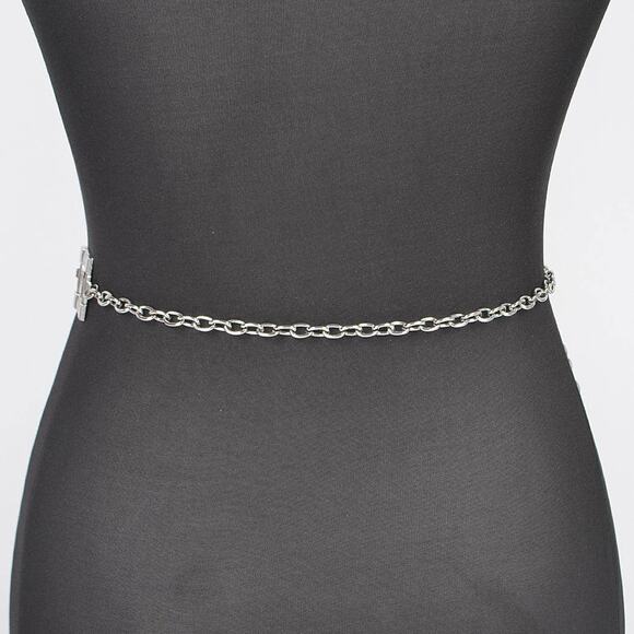 Square Metal Plus Size Chain Belt - Picture 5 of 10